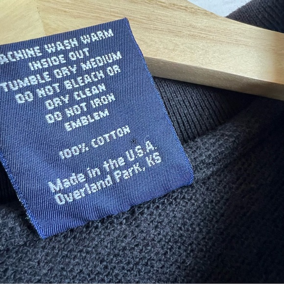 Vintage West Point US Marines Long Sleeve Polo Rugby Shirt Large - Picture 5 of 5